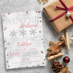 Invitation En Aluminium Hiver ONE derland 1er anniversaire Real