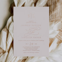 Huile d'or Rose romantique | Mariage de monogramme