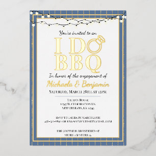 Invitation En Aluminium I Do BBQ Engagement Party Couples Douche
