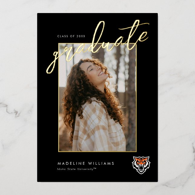 Invitation En Aluminium Idaho State University Bengals Spirit Design (Recto)