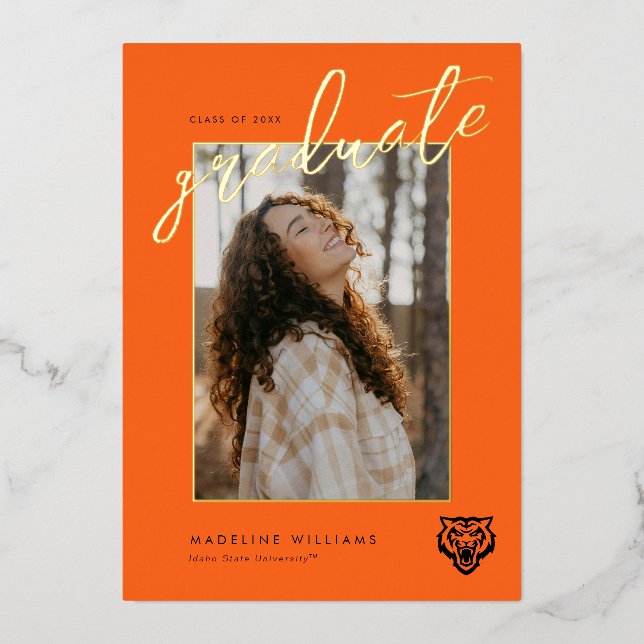 Invitation En Aluminium Idaho State University Bengals Spirit Design (Recto)