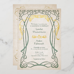 Invitation En Aluminium Imaginaire médiéval Celtic Mariage
