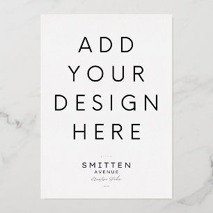 Invitation En Aluminium Impression de l'invitation Gold Foil 5x7"