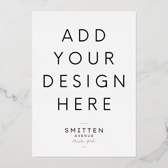 Invitation En Aluminium Impression de l'invitation Gold Foil 5x7" (Recto)