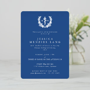 Invitation En Aluminium Infirmière diplômée Asclepius+Couronne de laurier