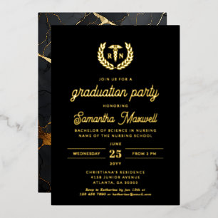Invitation En Aluminium Infirmière RN BSN Soins infirmiers Parti de gradua