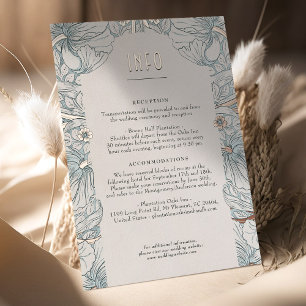 Invitation En Aluminium Info & Détails Mariage Floral Vintage Victorien