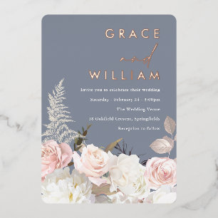 Invitation En Aluminium Jardin botanique moderne Mariage floral