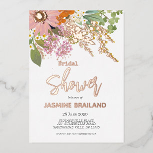Invitation En Aluminium Jardin de fleurs printanières Baby Shower Mariage