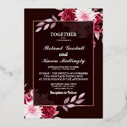 Invitation En Aluminium Jardin d'été Aquarelle Mariage floral