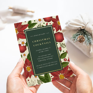 Invitation En Aluminium Jardin d'hiver   Christmas Cocktail Party