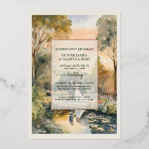 Invitation En Aluminium Jardins botaniques royaux aquarelle personnalisée