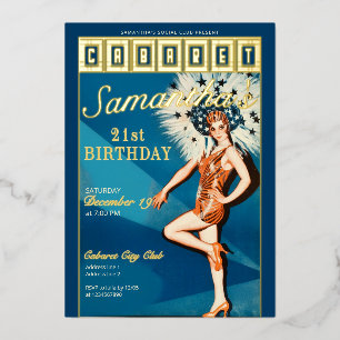 Invitation En Aluminium Jazz Age Flapparet Paris Glam Anniversaire