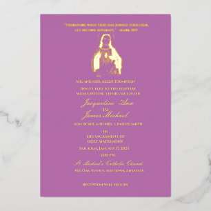 Invitation En Aluminium Jésus Sacré Coeur Catholique