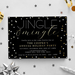 Invitation En Aluminium Jingle & Mingle Noël Fête de Noël Real