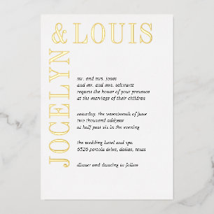 Invitation En Aluminium Jocelyn Mariage moderne