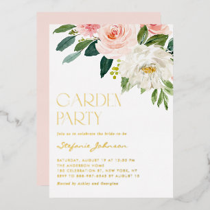 Invitation En Aluminium Joli bouquet floral aquarelle pour garden-party