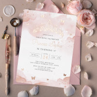 Jolie princesse Rose Gold Girls Anniversaire