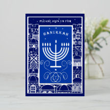 Joyeux Hanukkah Belle fête juive Menorah