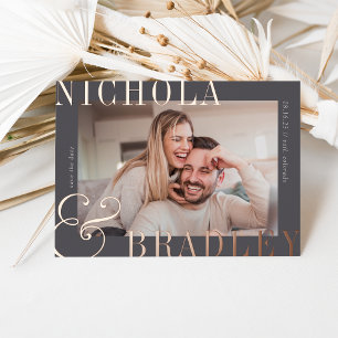 Invitation En Aluminium Joyful News   Photo Save the Date