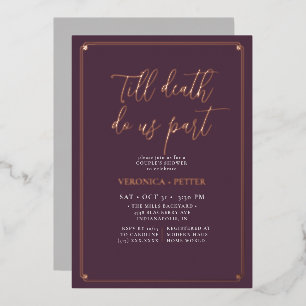 Invitation En Aluminium Jusqu'à ce que la mort nous sépare Salle de bain p