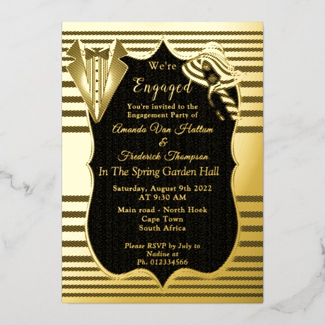 Invitation En Aluminium La grande inspiration de Gatsby (Recto)