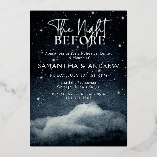 Invitation En Aluminium La Nuit Avant Le Dîner De La Répétition