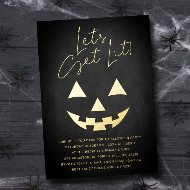 Invitation En Aluminium Laissons-nous ! Fête d'Halloween adulte Real (Créateur téléchargé)