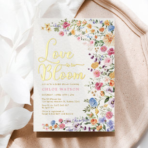 Invitation En Aluminium L'amour en fleurs : Fête de mariage avec des fleur