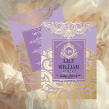 Lavender Elegant Artdeco Diamond Mariage