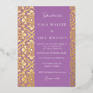 Invitation En Aluminium Lavender Love Italian Tile (Retro-Dotted)