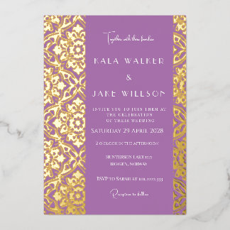 Invitation En Aluminium Lavender Love Sophisticated Italian Tile (Solid)