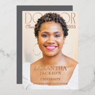 Invitation En Aluminium Le magazine photo Docteur Chic Doctoral