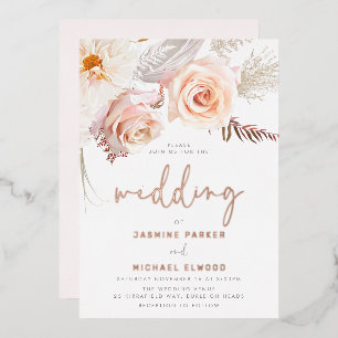 Invitation En Aluminium Le Plus Beau Mariage : Divine Blush Floral
