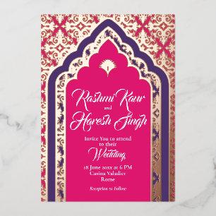 Invitation En Aluminium Le portail Gold