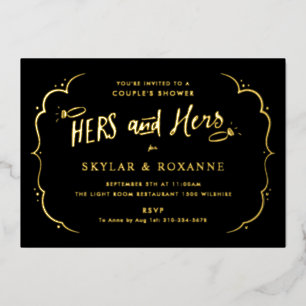 Invitation En Aluminium Les siennes et les siennes Gay Couples Shower Or