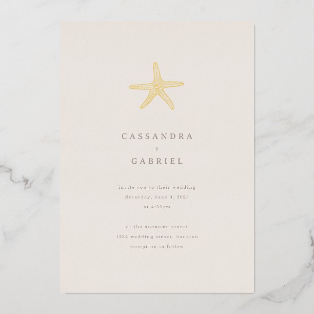 Invitation En Aluminium Lihue Mariage (Recto)