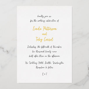 Invitation En Aluminium Linda Simple Mariage moderne