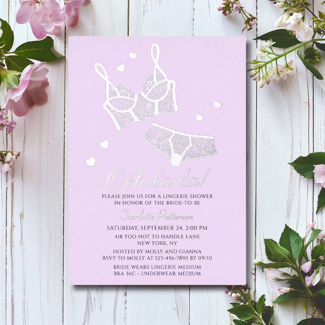 Invitation En Aluminium Lingerie Fête des mariées Panty Bachelorette (Créateur téléchargé)