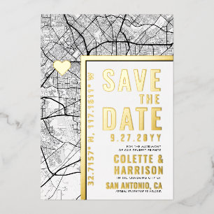Invitation En Aluminium Localisateur d'amour de San Antonio   Enregistreme
