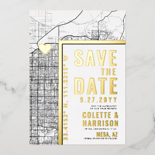 Invitation En Aluminium Localisateur d'amour Mesa   Mariage Enregistrer la