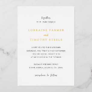 Invitation En Aluminium Lorraine Elegant Mariage moderne