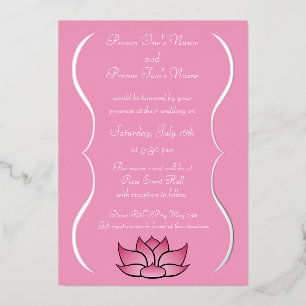 Invitation En Aluminium Lotus Exquis en Rose