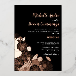 Invitation En Aluminium Love Blooms ・ Elégant Mariage Floral