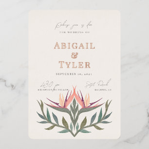 Invitation En Aluminium Lovebirds au Paradis Mariage