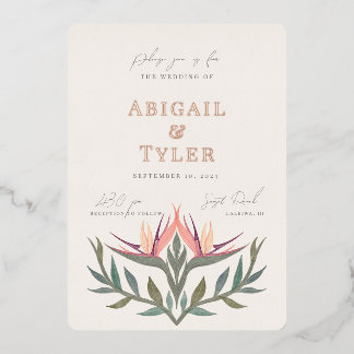 Invitation En Aluminium Lovebirds au Paradis Mariage