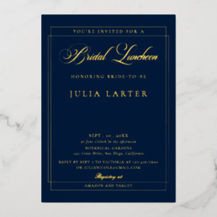 Invitation En Aluminium Luncheon de mariage classique ivoire calligraphie 