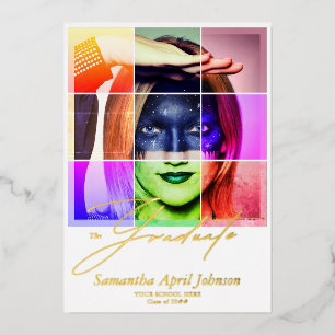 Invitation En Aluminium Magazine Pop Art Retro Moderne Graduation Photo
