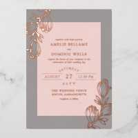 Magnolia Buds Blush Rose Gold Mariage