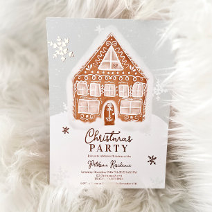 Invitation En Aluminium Maison en pain d'épice fantaisiste Noël